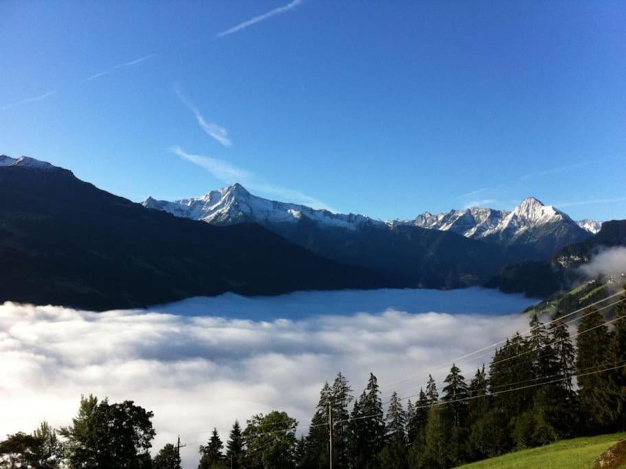 Ferienhaus Zillertal Panorama Blick Balkon Sauna Zellberg Dış mekan fotoğraf
