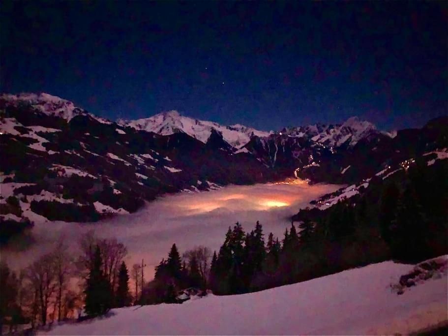 Ferienhaus Zillertal Panorama Blick Balkon Sauna Zellberg Dış mekan fotoğraf